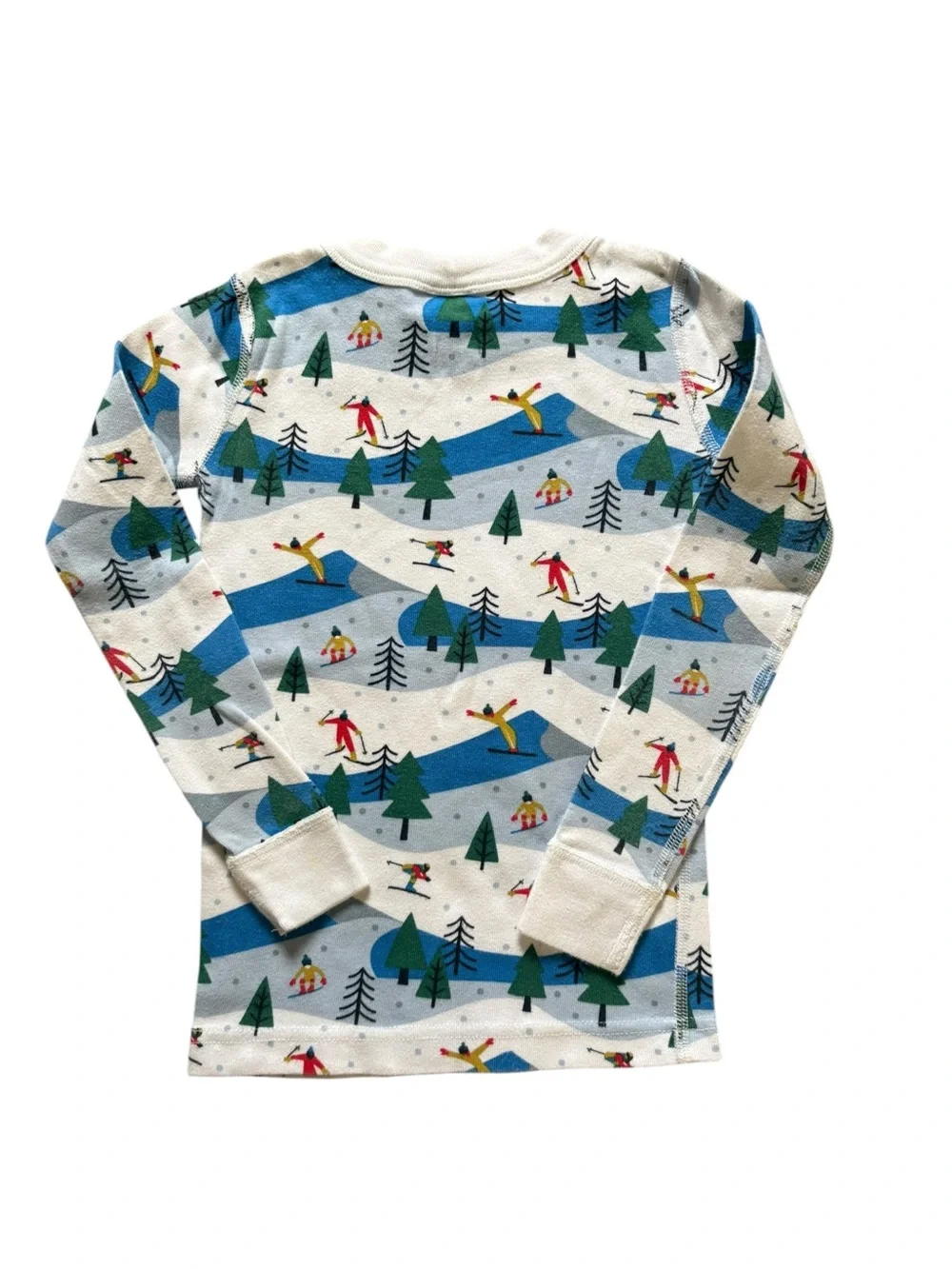 Hanna Andersson Organic Cotton Pajama Set Winter Ski Print Kids Size 5 or 110cm